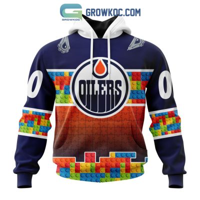Edmonton Oilers NHL Special Autism Awareness Design Hoodie T Shirt Edmonton Oilers NHL Special Autism Awareness Design Hoodie T Shirt