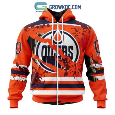 Edmonton Oilers NHL Special Design Jersey With Your Ribs For Halloween Hoodie T Shirt