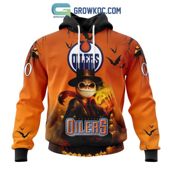 Edmonton Oilers NHL Special Jack Skellington Halloween Concepts Hoodie T Shirt