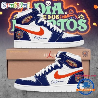 Edmonton Oilers Our Inaugural Dia De Los Muertos Day Of The Dead Air Jordan 1 Hightop Shoes