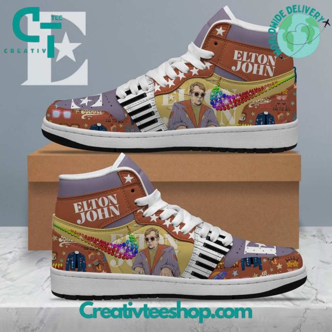 Elton John Legend Air Jordan 1 Sneaker - soulcals.com