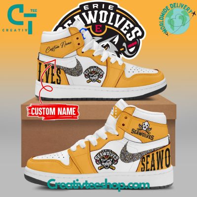 Erie SeaWolves MiLB Air Jordan 1 Sneaker - soulcals.com
