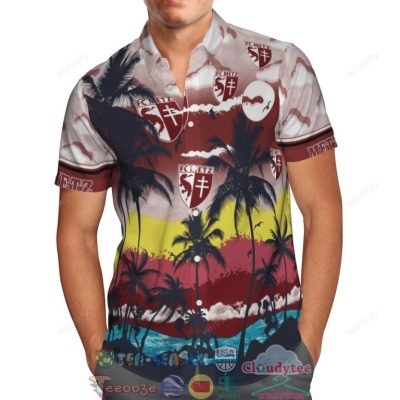Metz Fc Palm Tree Hawaiian Shirt Beach Shorts - Hot Sale 2025