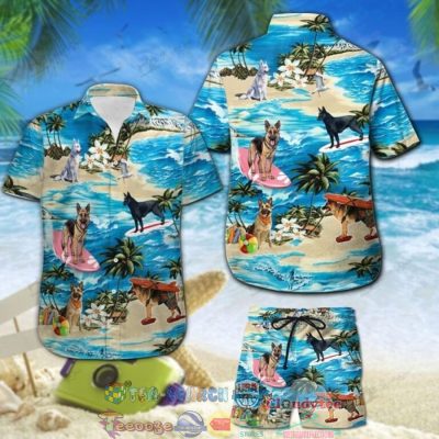 German Shepherd Surfing Hawaiian Shirt And Shorts - Hot Sale 2025