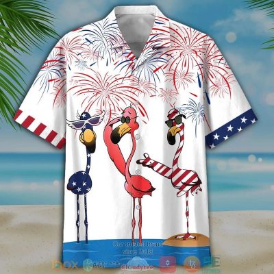 Flamingo Firework Independence Day Is Coming Hawaiian Shirt, Shorts - Hot Sale 2025