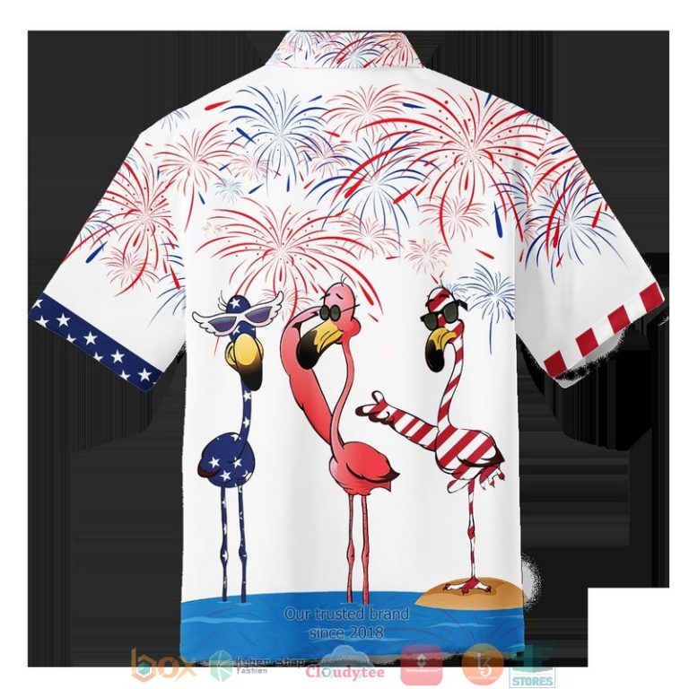Flamingo Firework Independence Day Is Coming Hawaiian Shirt, Shorts - Hot Sale 2025