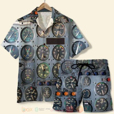 Flight Instruments Panel Custom Name Hawaiian Shirt, Short - Hot Sale 2025
