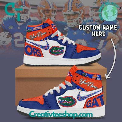 Florida Gators NCAA Custom Name Air Jordan 1 Sneaker - soulcals.com