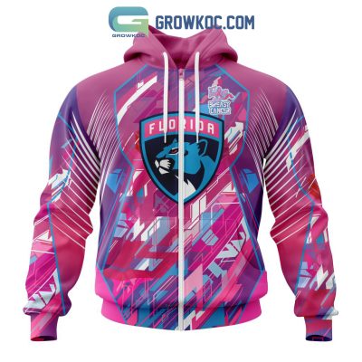 Florida Panthers NHL Special Design I Pink I Can! Fearless Again Breast Cancer Hoodie T Shirt