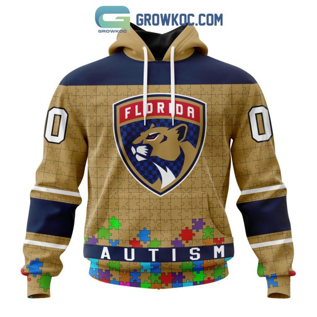 Florida Panthers NHL Special Unisex Kits Hockey Fights Against Autism Hoodie T Shirt