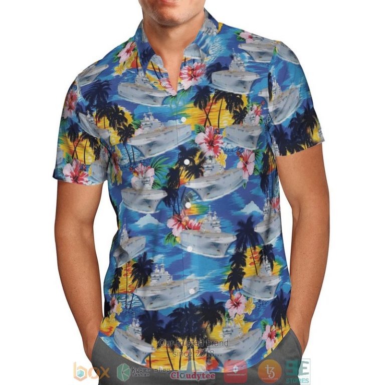 French Ship Mistral L9013 French Navy Hawaiian Shirt, Short - Hot Sale 2025 French Ship Mistral L9013 French Navy Hawaiian Shirt, Short - Hot Sale 2025