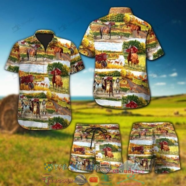 Horse Farm Hawaiian Shirt And Shorts - Hot Sale 2025