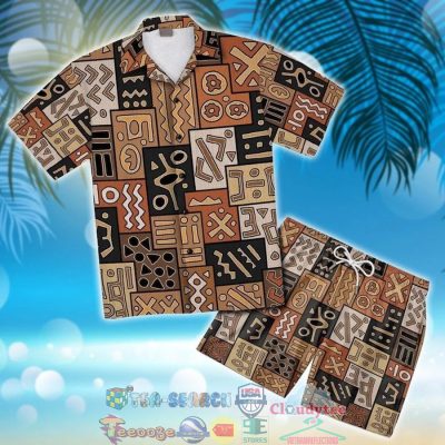 African Pattern Hawaiian Shirt And Shorts - Hot Sale 2025