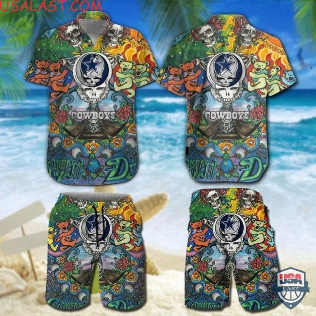 Nfl Dallas Cowboys Grateful Dead Bears Hawaiian Shirt And Shorts - Hot Sale 2025