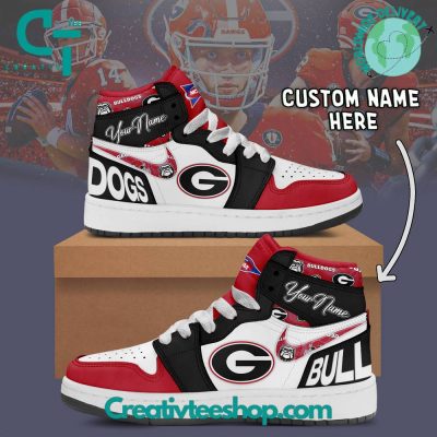 Georgia Bulldogs NCAA Custom Name Air Jordan 1 Sneaker - soulcals.com