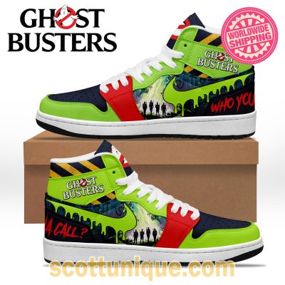 Ghostbuster Who You Call Nike Air Jordan 1 High Top Sneaker -Soulcals.com