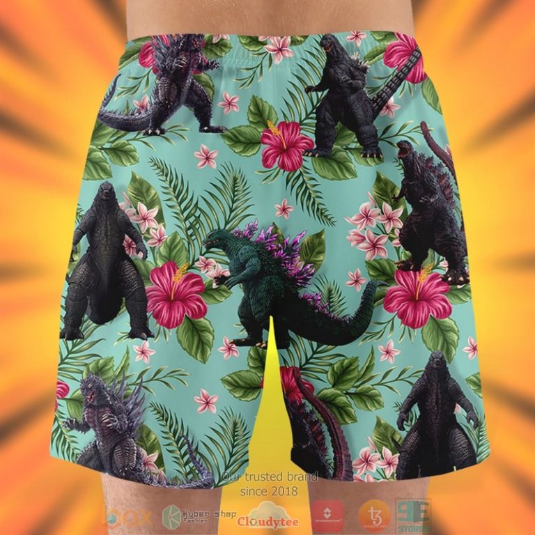Godzilla Tropical Floral Pattern Summer Hawaiian Shirt, Shorts - Hot Sale 2025 Godzilla Tropical Floral Pattern Summer Hawaiian Shirt, Shorts - Hot Sale 2025