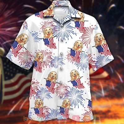 Golden Independence Day Is Coming Pattern Hawaiian Shirt, Shorts - Hot Sale 2025