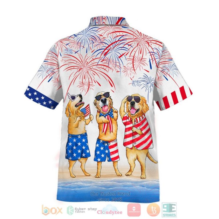 Golden Retriever Independence Day Is Coming Hawaiian Shirt, Shorts - Hot Sale 2025