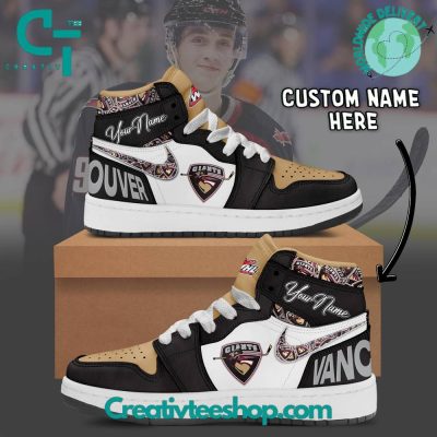 WHL Vancouver Giants Custom Name Air Jordan 1 Sneaker - soulcals.com