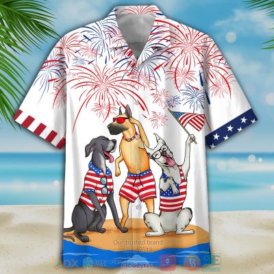 Great Dane Independence Day Hawaiian Shirt, Shorts - Hot Sale 2025