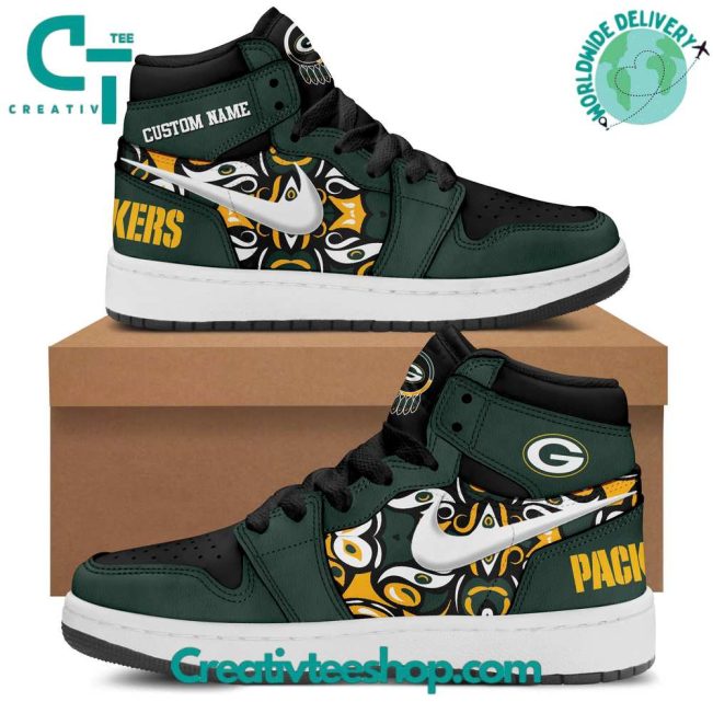 Green Bay Packers NFL Native American Heritage Month Limited Edition Air Jordan 1 Sneaker - soulcals.com