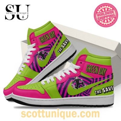 Green Day The Saviors 2024 Tour Air Jordan 1 High Top Sneaker -Soulcals.com