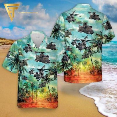 Green Us Air Force Sikorsky Mh-53 Pave Low All Over Print Hawaiian Shirts And Beach Shorts - Hot Sale 2025