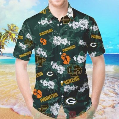 Green Bay Packers Hibiscus Hawaiian Shirt And Shorts - Hot Sale 2025