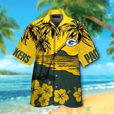 Green Bay Packers Hibiscus Yellow Hawaiian Shirt And Shorts - Hot Sale 2025