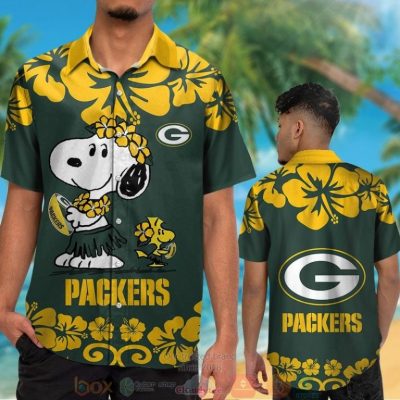 Green Bay Packers Snoopy Woodstock Hawaiian Shirt And Shorts - Hot Sale 2025