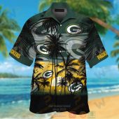 Green Bay Packers Palm Tree Green Black Hawaii Shirt Shorts.jpg - demo10