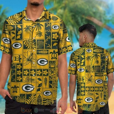 Green Bay Packers Tropical Plants Yellow Hawaii Shirt, Shorts - Hot Sale 2025