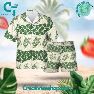 Gucci "Green Turtle" Summer 2024 Hawaiian Set - Teesmith