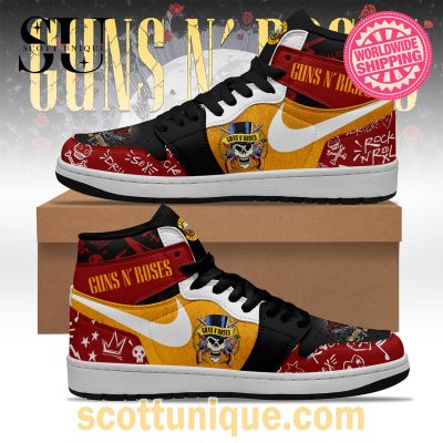 Gun N' Roses Air Jordan 1 High Top Sneaker -Soulcals.com