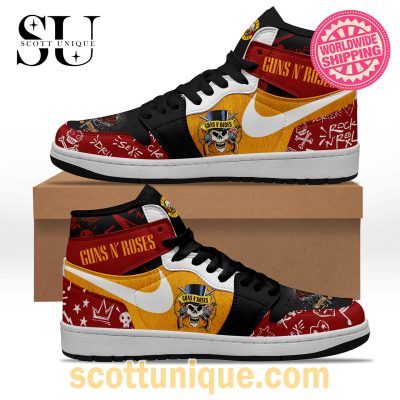 Gun N' Roses Air Jordan 1 High Top Sneaker -Soulcals.com