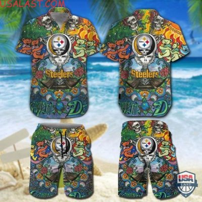 Nfl Pittsburgh Steelers Grateful Dead Bears Hawaiian Shirt And Shorts - Hot Sale 2025