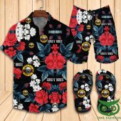 H9iplzma 133 Guns N Roses Flowers Black Flip Flops And Combo Hawaiian Shirt Shorts.jpg - demo10