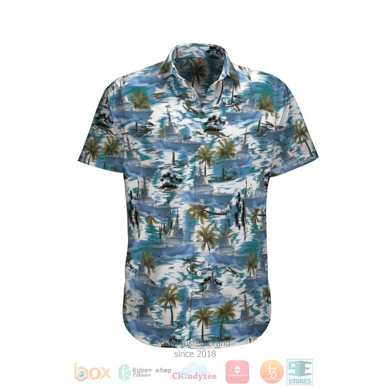 Hmas Hobart Ddg 39 Royal Australian Navy Palm Tree Hawaiian Shirt, Shorts - Hot Sale 2025