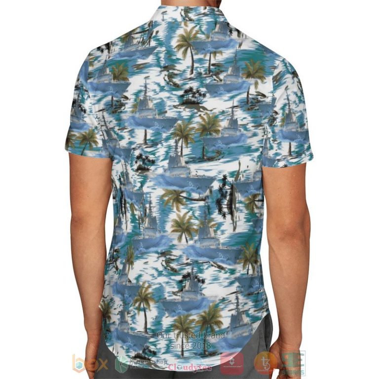Hmas Hobart Ddg 39 Royal Australian Navy Palm Tree Hawaiian Shirt, Shorts - Hot Sale 2025