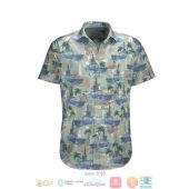 Hmas Hobart Ddg 39 Royal Australian Navy Palm Tree Blue Hawaiian Shirt Shorts.jpg - demo10