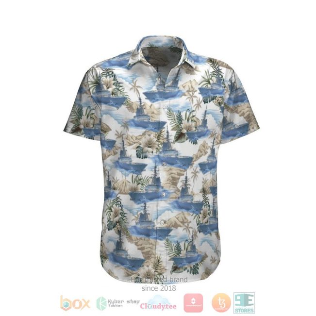 Hmas Hobart Ddg 39 Royal Australian Navy White Hawaiian Shirt, Shorts - Hot Sale 2025