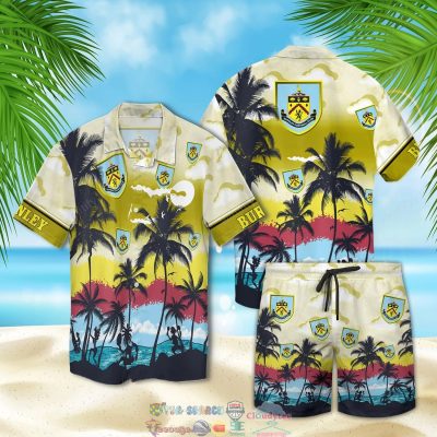 Burnley Fc Palm Tree Hawaiian Shirt Beach Shorts - Hot Sale 2025