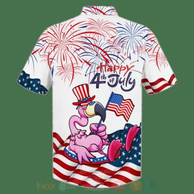 Happy 4Th Of July Flamingo Us Flag Hawaiian Shirt, Short - Hot Sale 2025