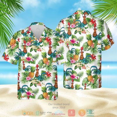 Hei Hei Chicken Pineapple Hawaiian Shirt, Shorts - Hot Sale 2025
