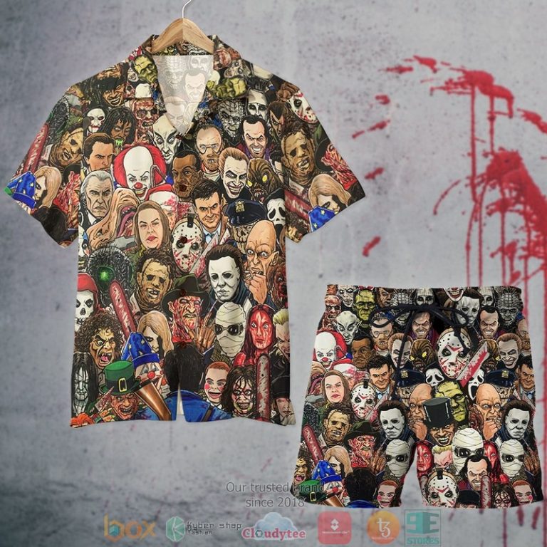 Horror Movie Film Characters Hawaiian Shirt, Shorts - Hot Sale 2025