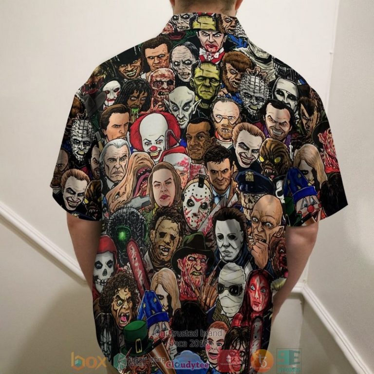 Horror Movie Film Characters Hawaiian Shirt, Shorts - Hot Sale 2025