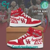 Houston Cougars NCAA Custom Name Air Jordan 1 Sneaker - soulcals.com