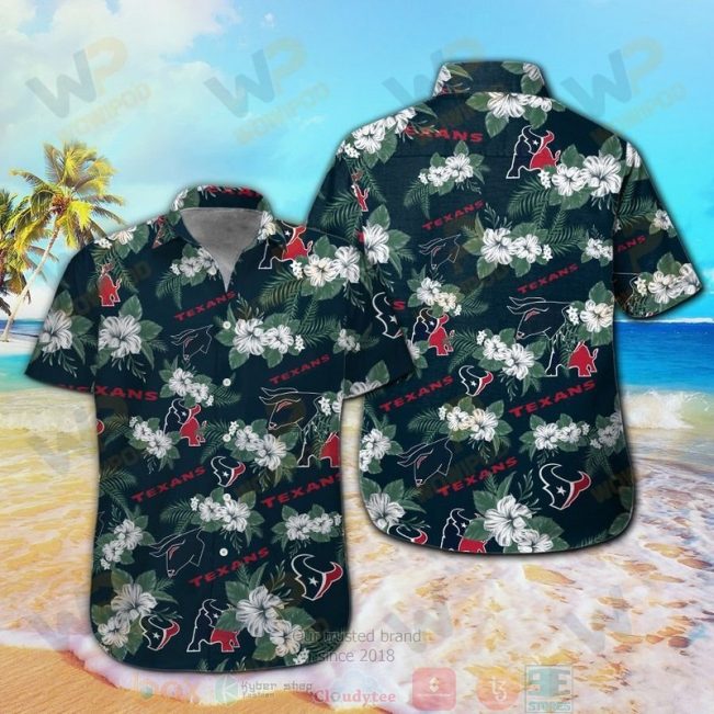 Houston Texans Hibiscus Hawaiian Shirt And Shorts - Hot Sale 2025