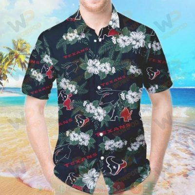 Houston Texans Hibiscus Hawaiian Shirt And Shorts - Hot Sale 2025